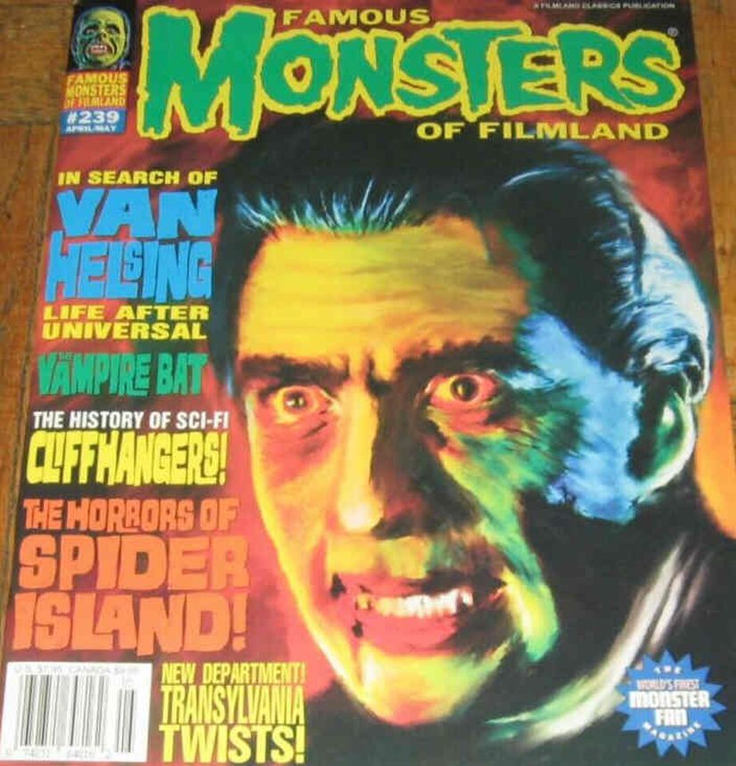 FAMOUS MONSTERS OF FILMLAND magazine side cover Issue 239  2005