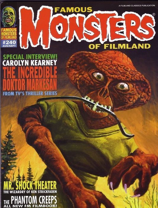 FAMOUS MONSTERS OF FILMLAND magazine side cover Issue 240 August/September 2005