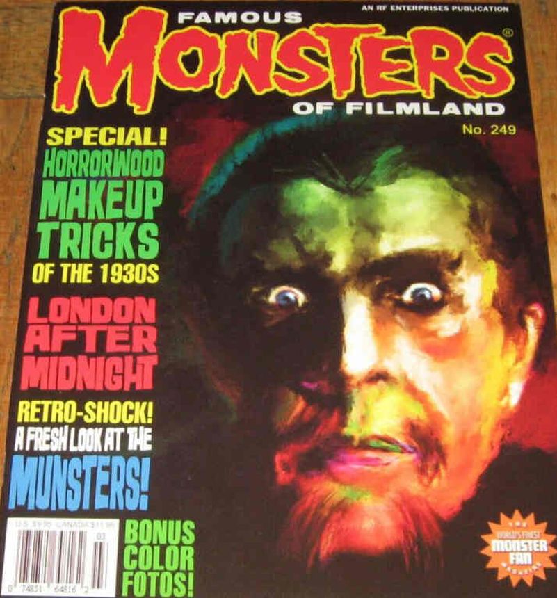 FAMOUS MONSTERS OF FILMLAND magazine side cover Issue 249  2008