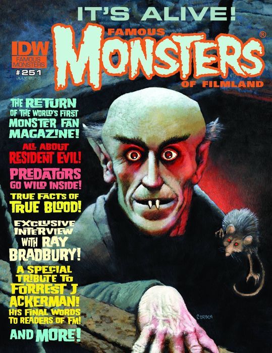 FAMOUS MONSTERS OF FILMLAND magazine side cover Issue 251 July/August/September 2010