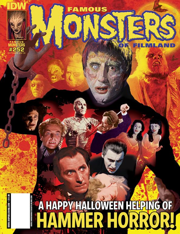 FAMOUS MONSTERS OF FILMLAND magazine side cover Issue 252 October/November 2010