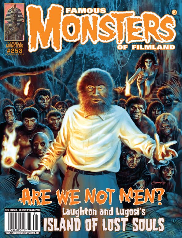 FAMOUS MONSTERS OF FILMLAND magazine side cover Issue 253 Dec./January 2011