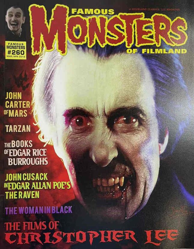 FAMOUS MONSTERS OF FILMLAND magazine side cover Issue 260 March/April 2012