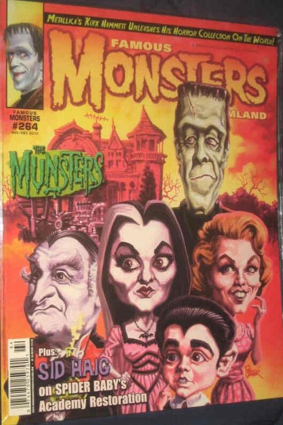 FAMOUS MONSTERS OF FILMLAND magazine side cover Issue 264 November/December 2012
