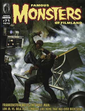 FAMOUS MONSTERS OF FILMLAND magazine side cover Issue 71  