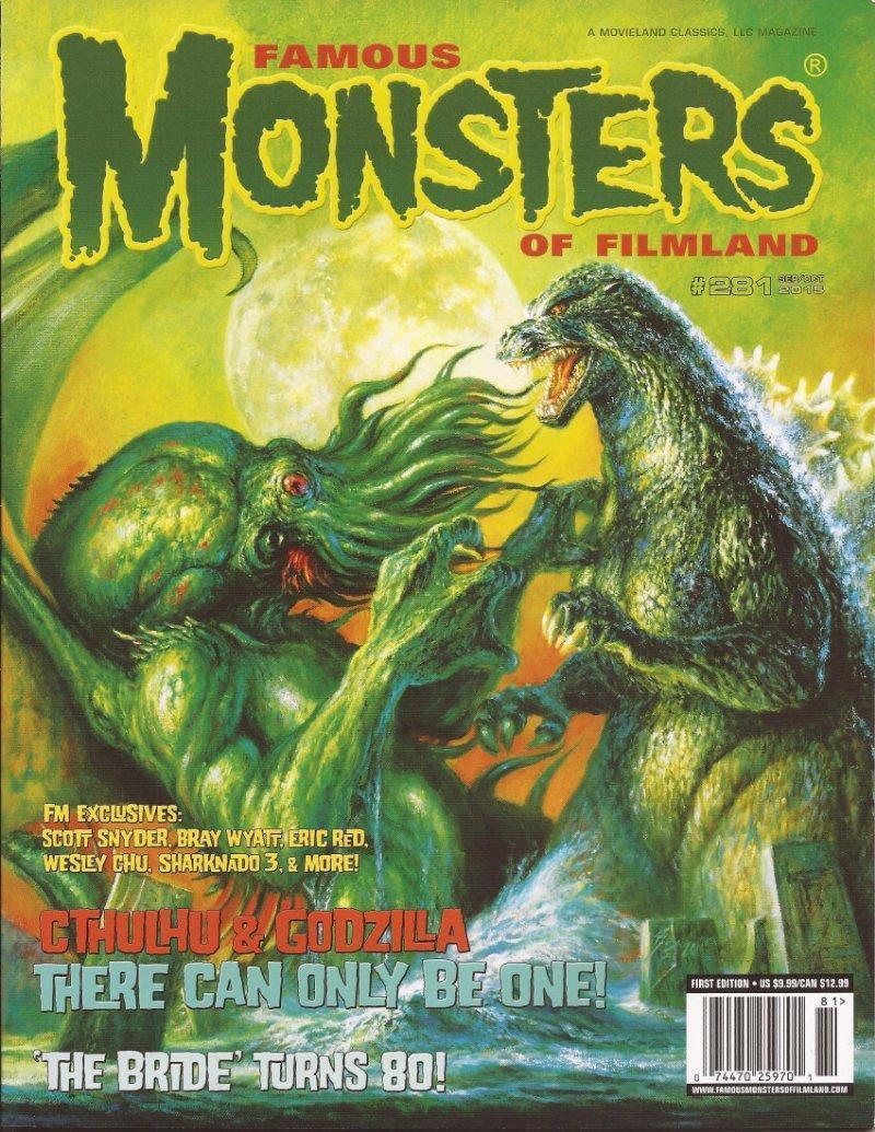 FAMOUS MONSTERS OF FILMLAND magazine side cover Issue 281 September/October 2015