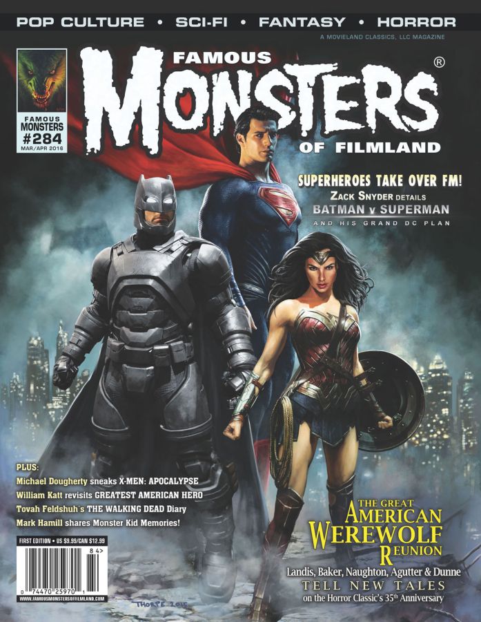 FAMOUS MONSTERS OF FILMLAND magazine side cover Issue 284 March/April 2016