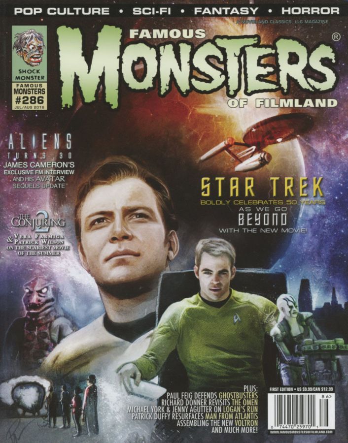 FAMOUS MONSTERS OF FILMLAND magazine side cover Issue 286 July/August 2016