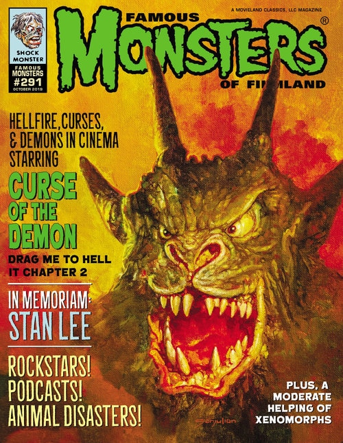 FAMOUS MONSTERS OF FILMLAND magazine side cover Issue 291  October 2019