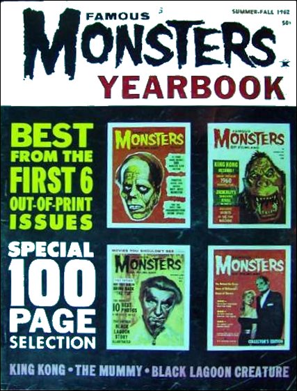 FAMOUS MONSTERS OF FILMLAND magazine side cover  Year Book Summer/Fall 1962