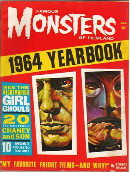 FAMOUS MONSTERS OF FILMLAND magazine side cover  Year Book  1964