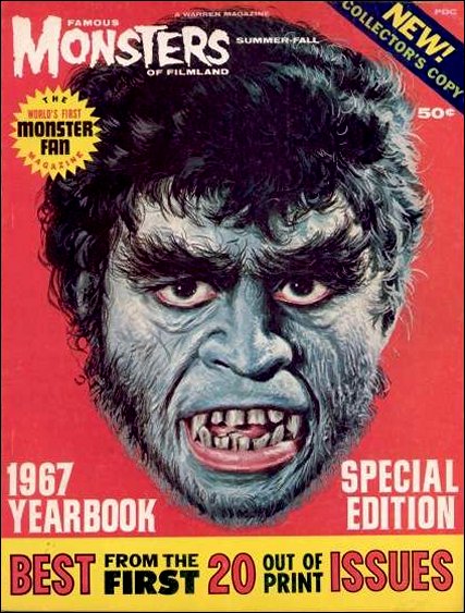 FAMOUS MONSTERS OF FILMLAND magazine side cover  Year Book Summer/Fall 1967