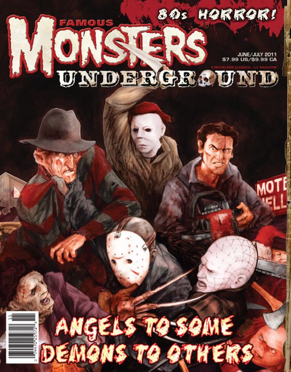 FAMOUS MONSTERS UNDERGROUND magazine side cover Issue 1 June-July 2011