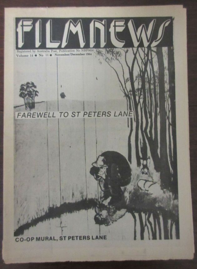 FILMNEWS magazine side cover  November/December 1984