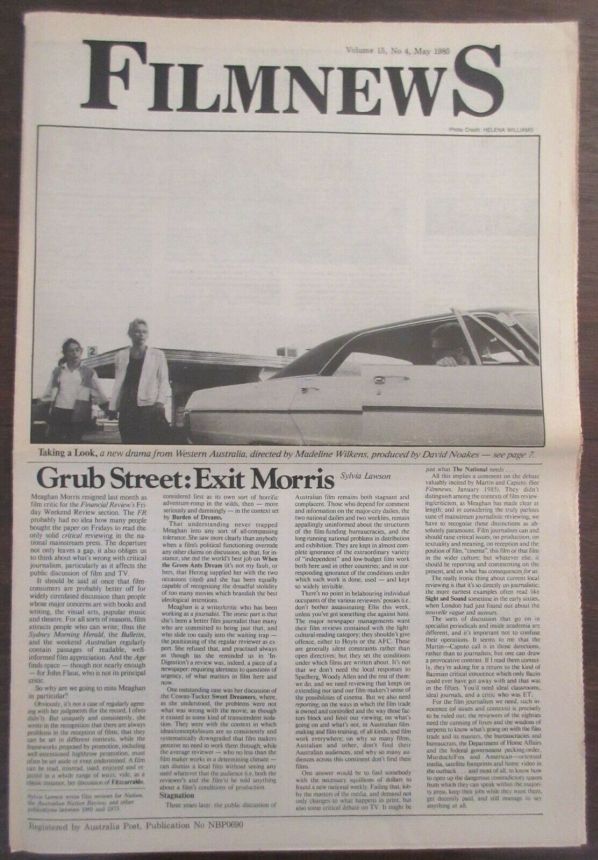 FILMNEWS magazine side cover  May 1985