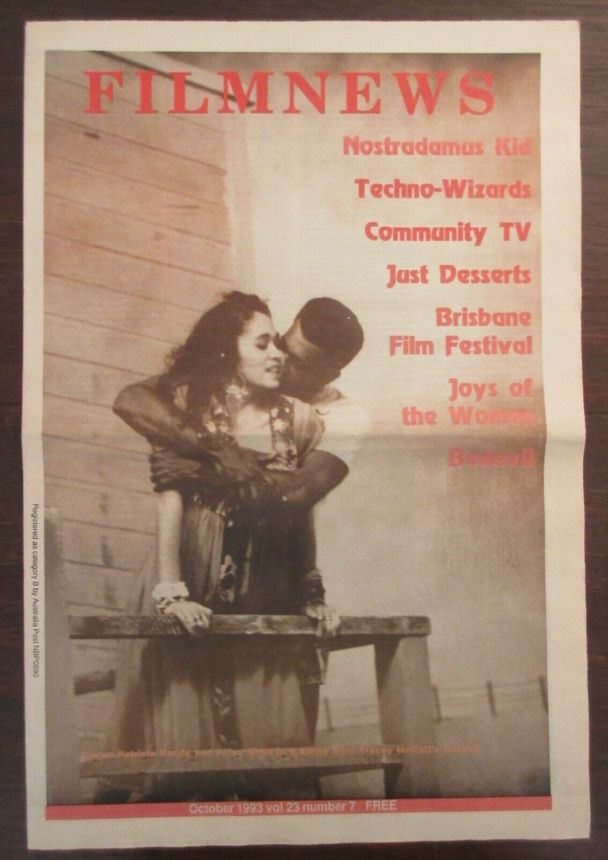 FILMNEWS magazine side cover  October 1993