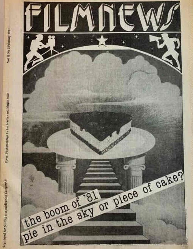 FILM NEWS AUSTRALIA magazine side cover  February 1981