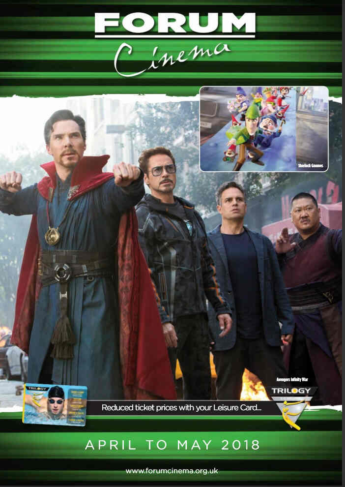 FORUM CINEMA magazine side cover  April/May 2018