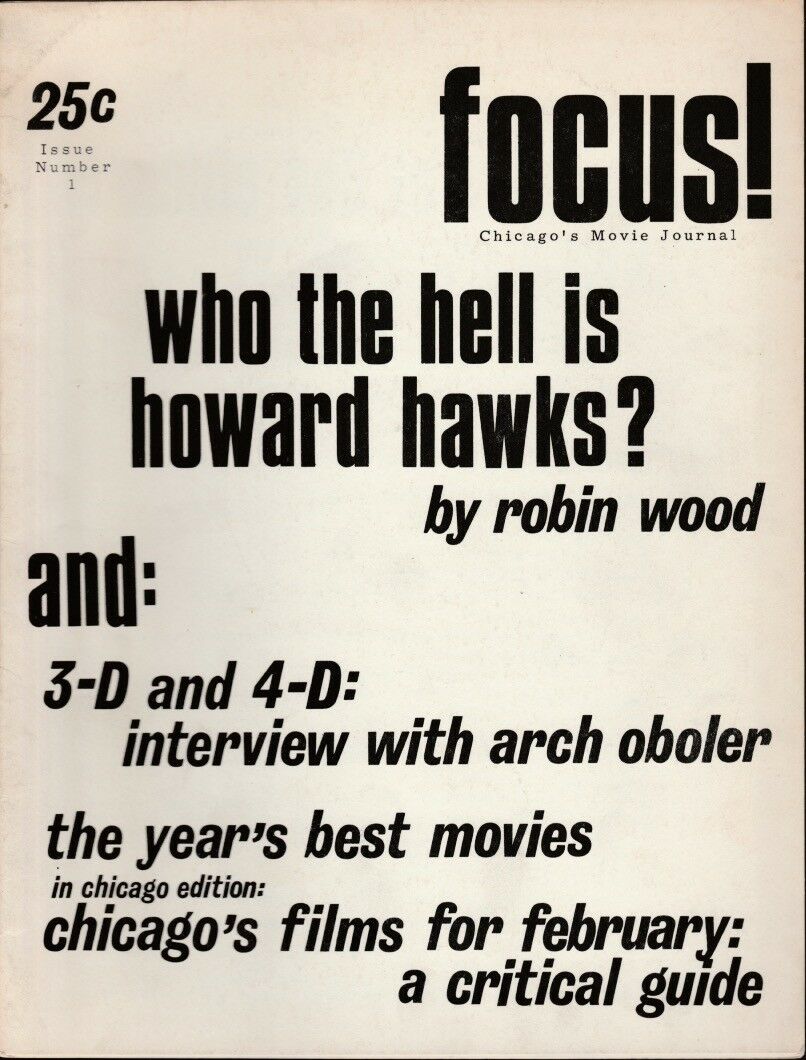 FOCUS! magazine side cover Issue 1   1967