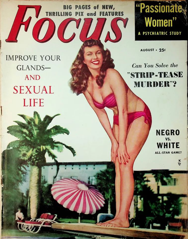FOCUS (50s) magazine side cover  Vol 1 No 3 August 1950