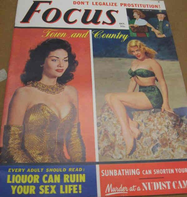 FOCUS (50s) magazine side cover  Vol 1 # 4 October 1950