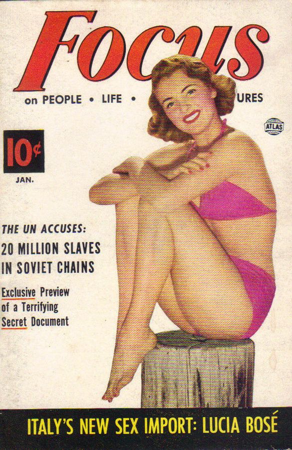 FOCUS (50s) magazine side cover  Vol 3 # 1 January 1953