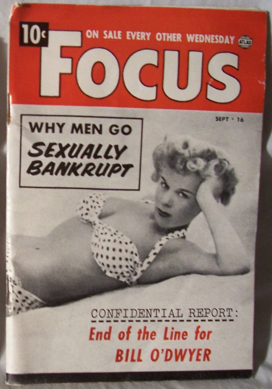 FOCUS (50s) magazine side cover  Vol 3 # 14 16 September 1953