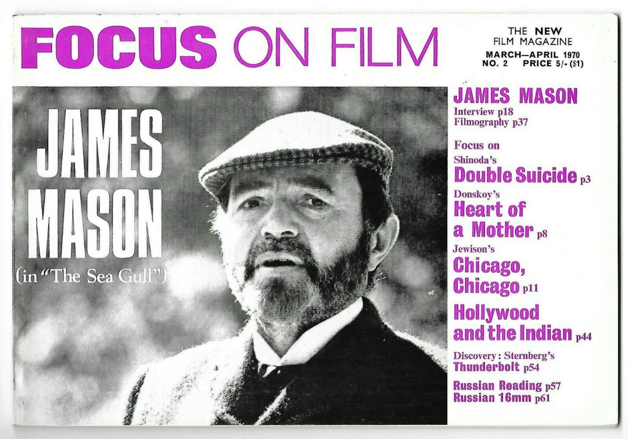 FOCUS ON FILM magazine side cover Issue 2 Spring 1970