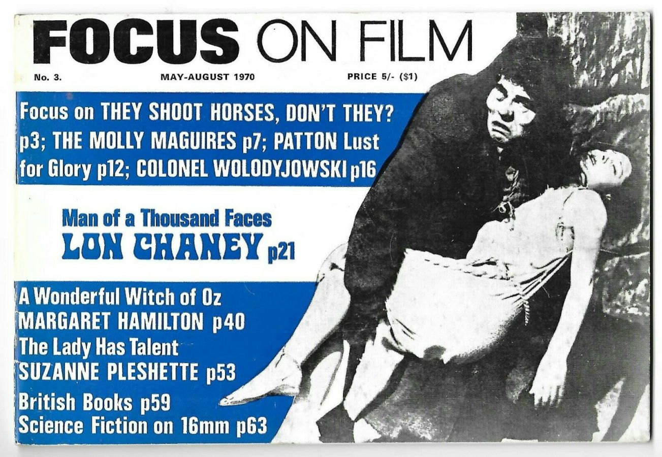 FOCUS ON FILM magazine side cover Issue 3 May-August 1970