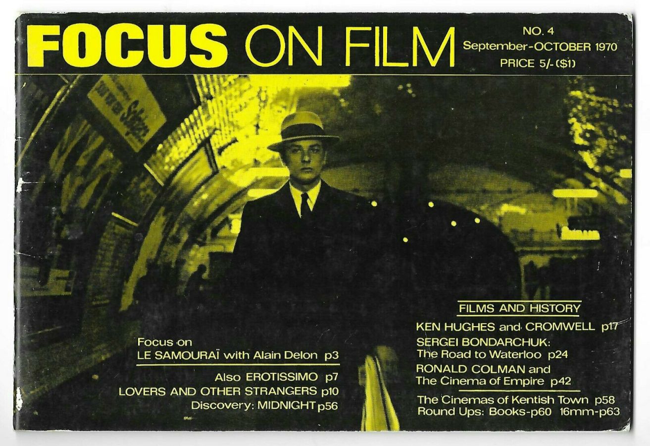 FOCUS ON FILM magazine side cover Issue 4 September/October 1970