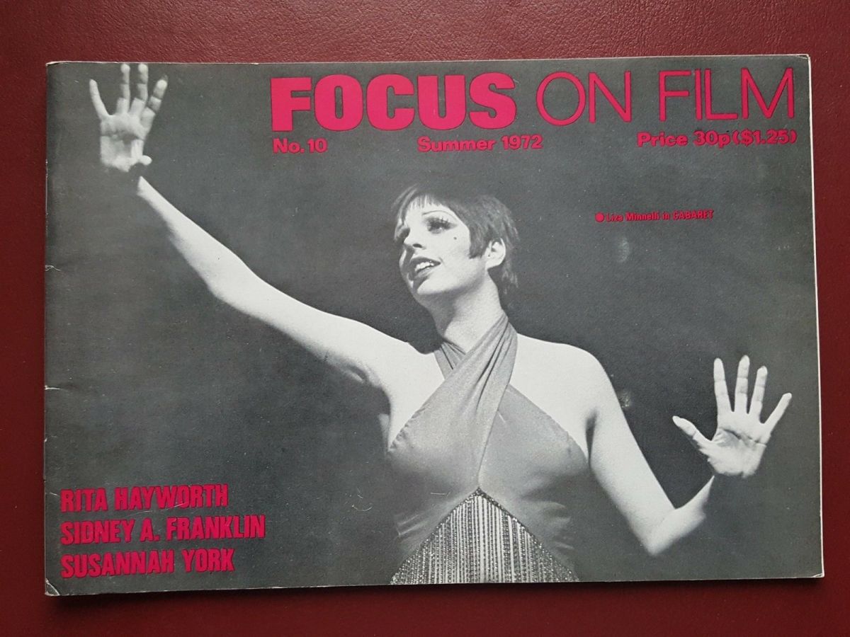 FOCUS ON FILM magazine side cover Issue 10 Summer 1972
