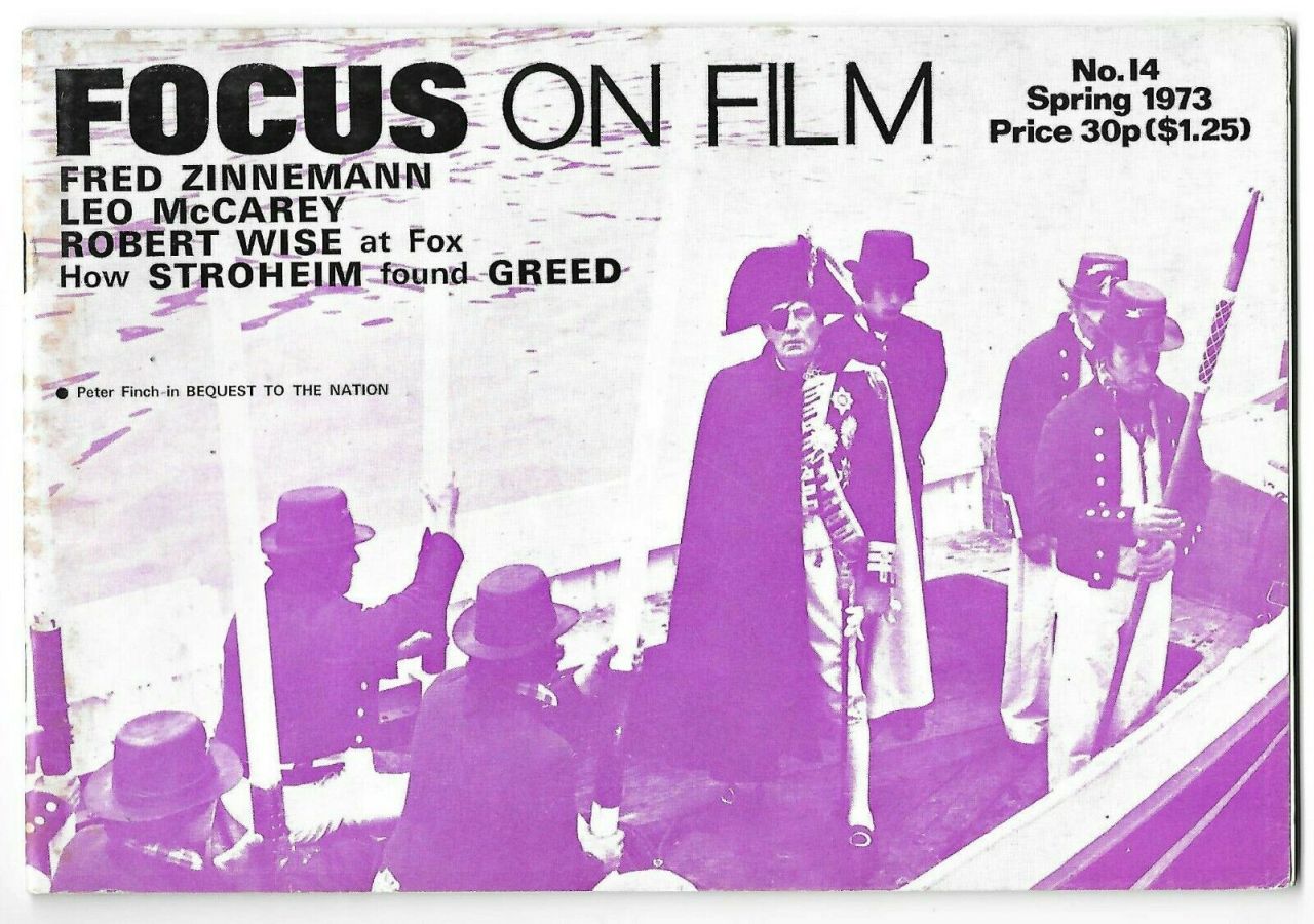 FOCUS ON FILM magazine side cover Issue 14 Spring 1973