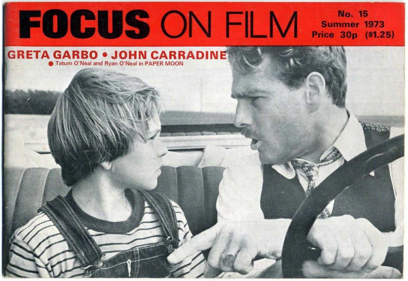 FOCUS ON FILM magazine side cover Issue 15 Summer 1973