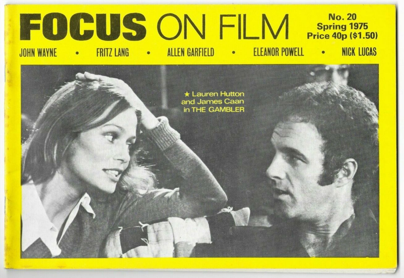 FOCUS ON FILM magazine side cover Issue 20 Spring 1975
