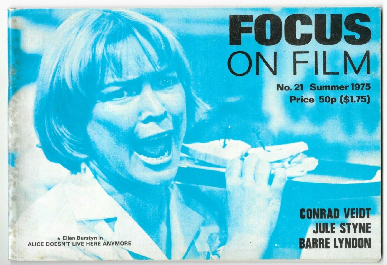 FOCUS ON FILM magazine side cover Issue 21  1975