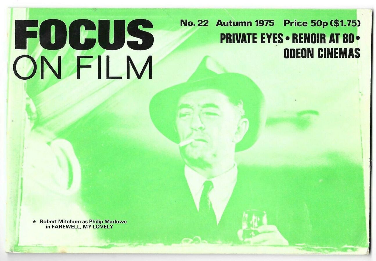 FOCUS ON FILM magazine side cover Issue 22 Autumn 1975