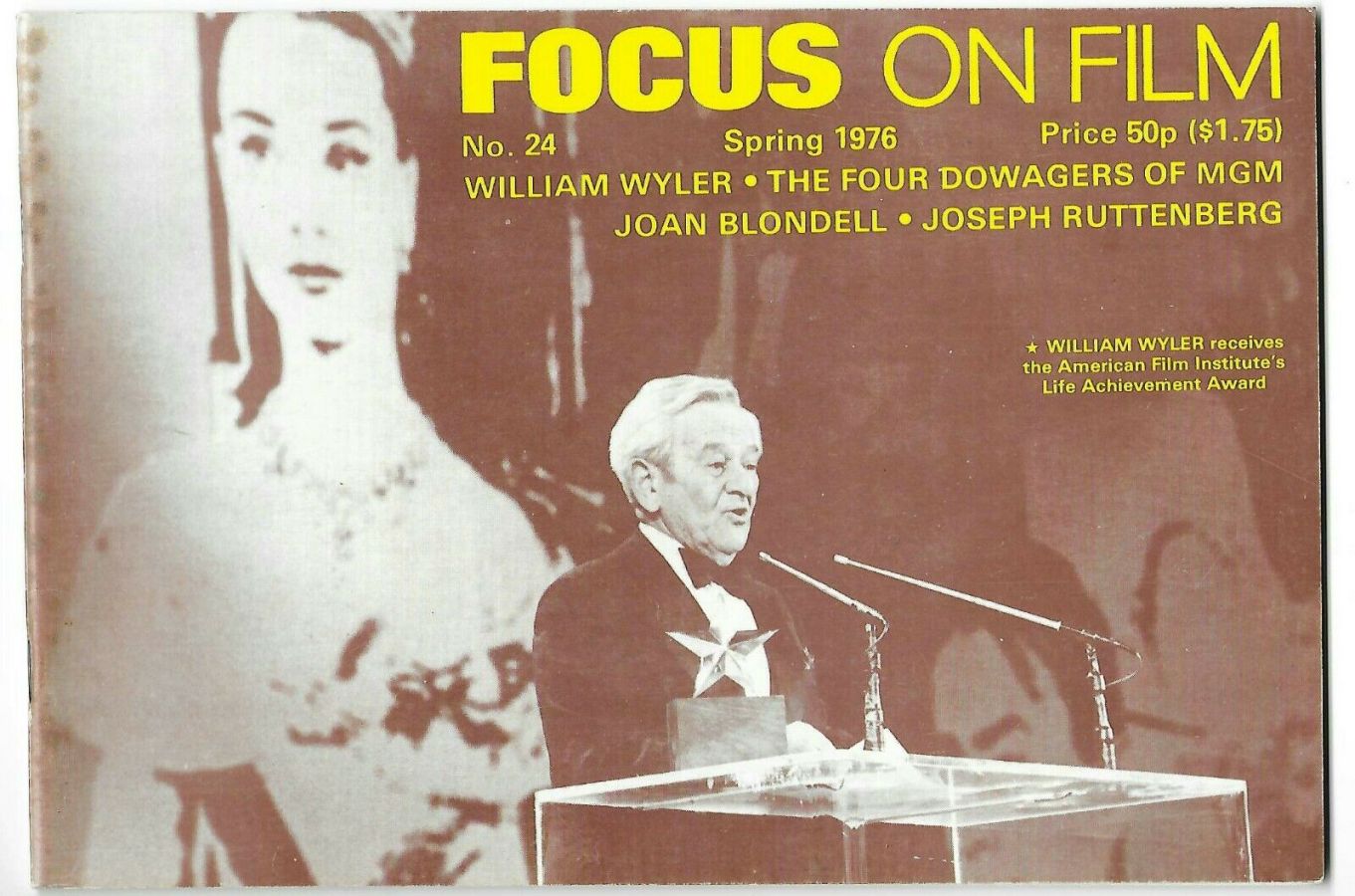 FOCUS ON FILM magazine side cover Issue 24 Spring 1976