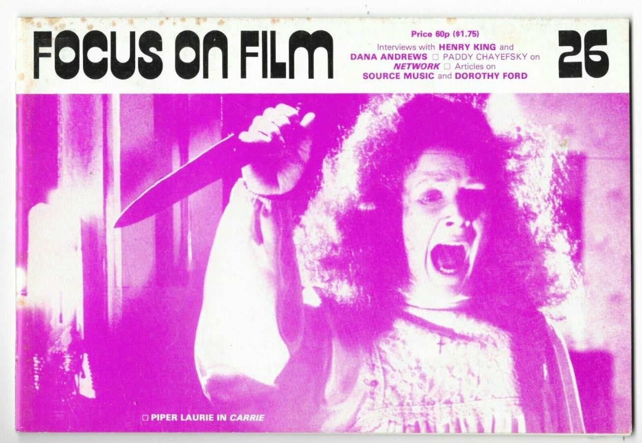 FOCUS ON FILM magazine side cover Issue 26 Spring 1977