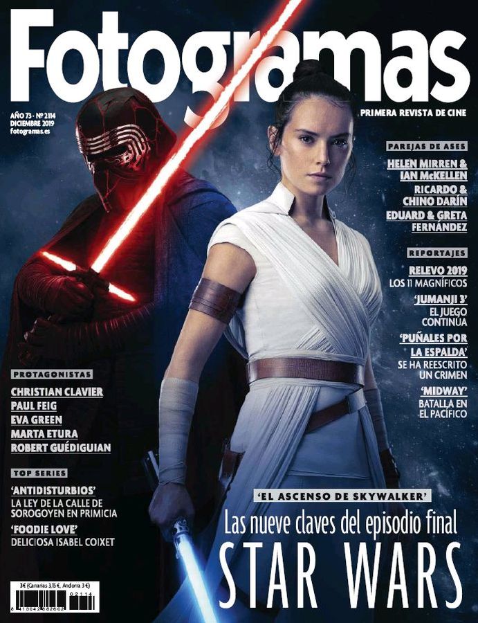 FOTOGRAMAS magazine side cover Issue 2114  December 2019