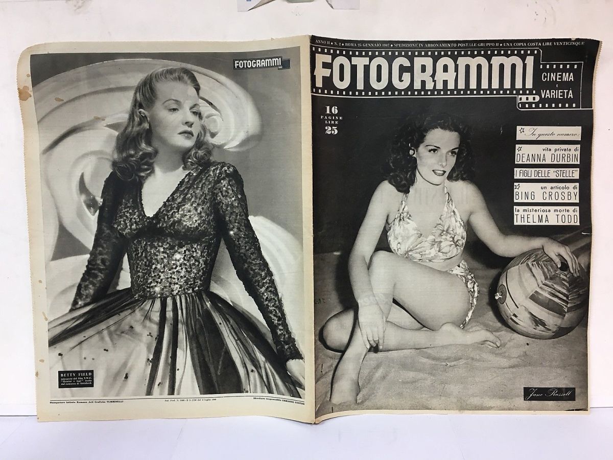 FOTOGRAMMI magazine side cover Issue 2 25 January 1947