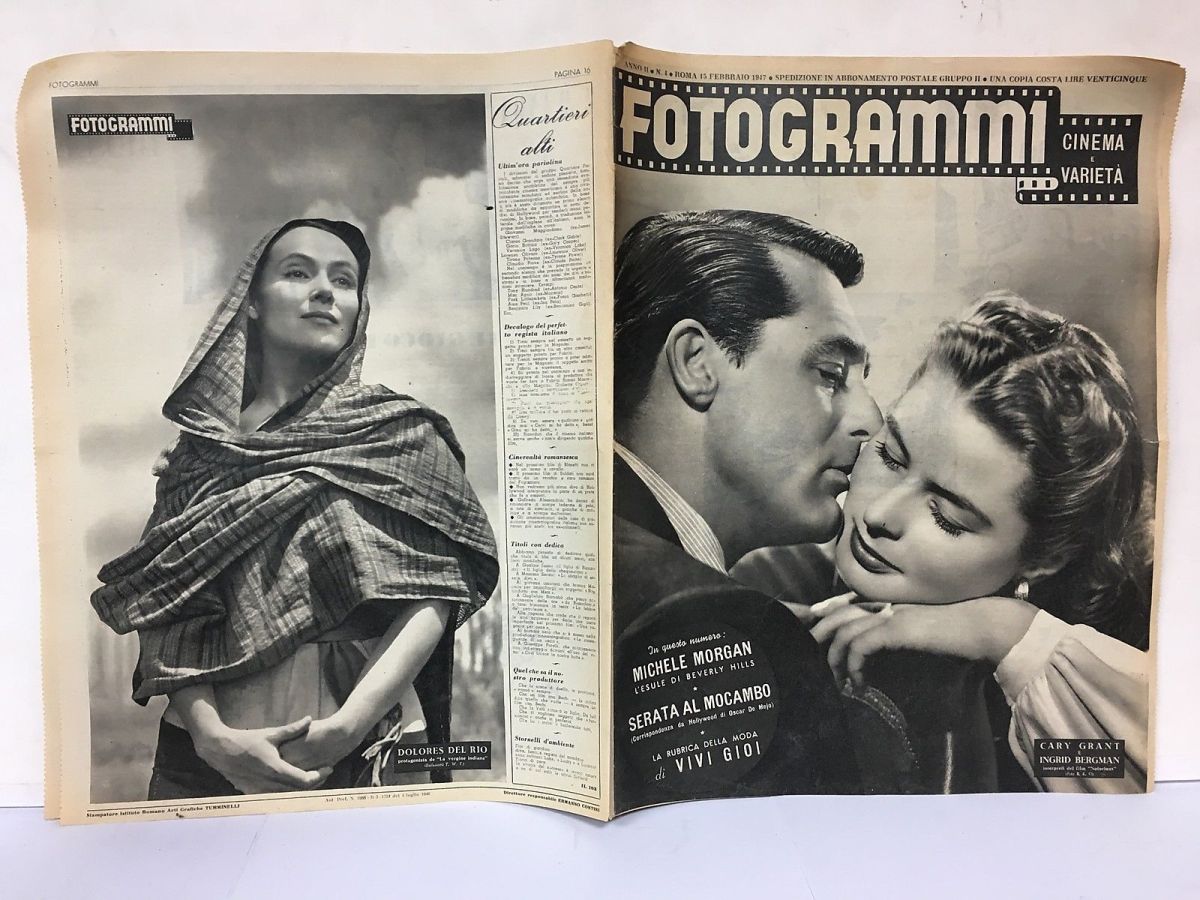 FOTOGRAMMI magazine side cover Issue 4 15 February 1947
