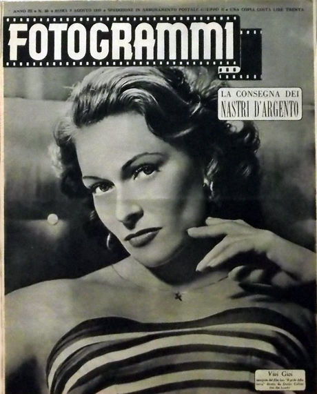 FOTOGRAMMI magazine side cover Issue 30 3 August 1948