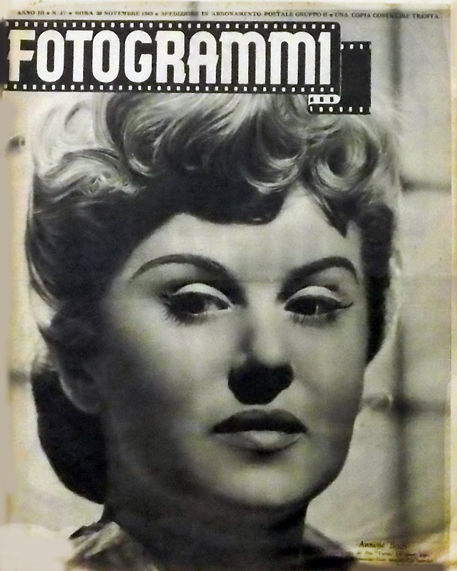 FOTOGRAMMI magazine side cover Issue 47 30 November 1948