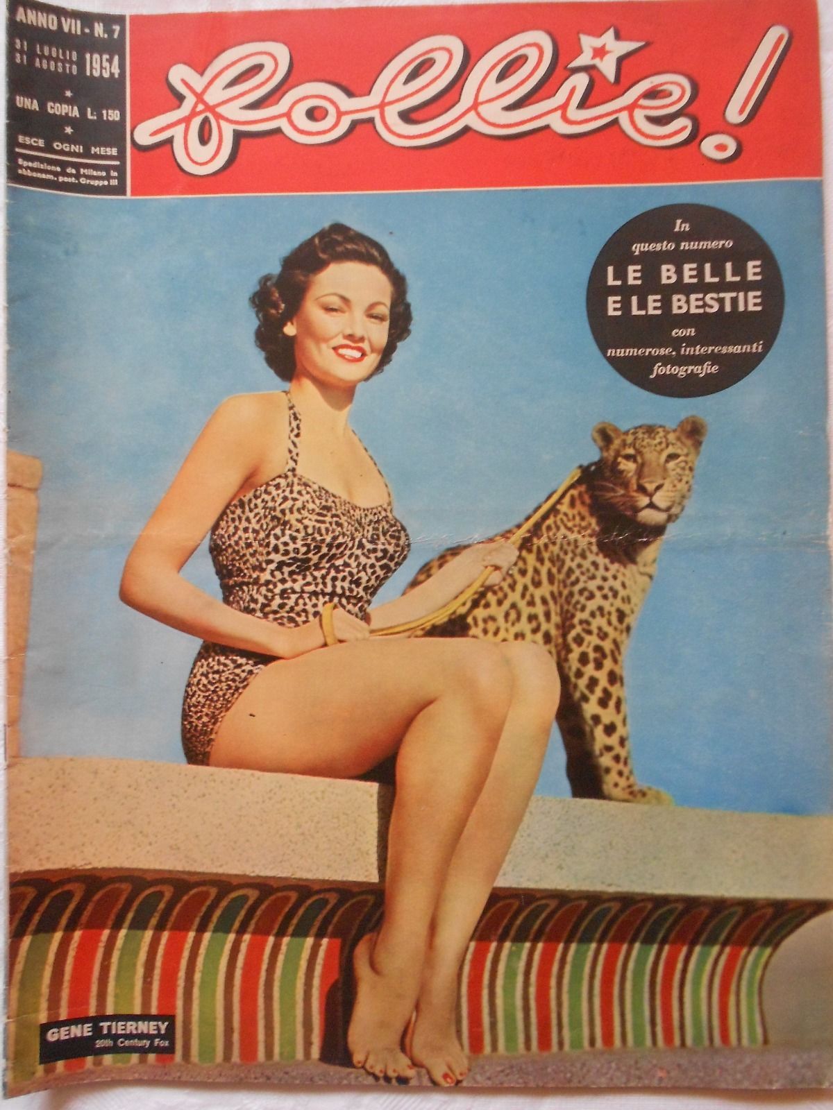 FOLLIE! magazine side cover Issue 7 July/August 1954