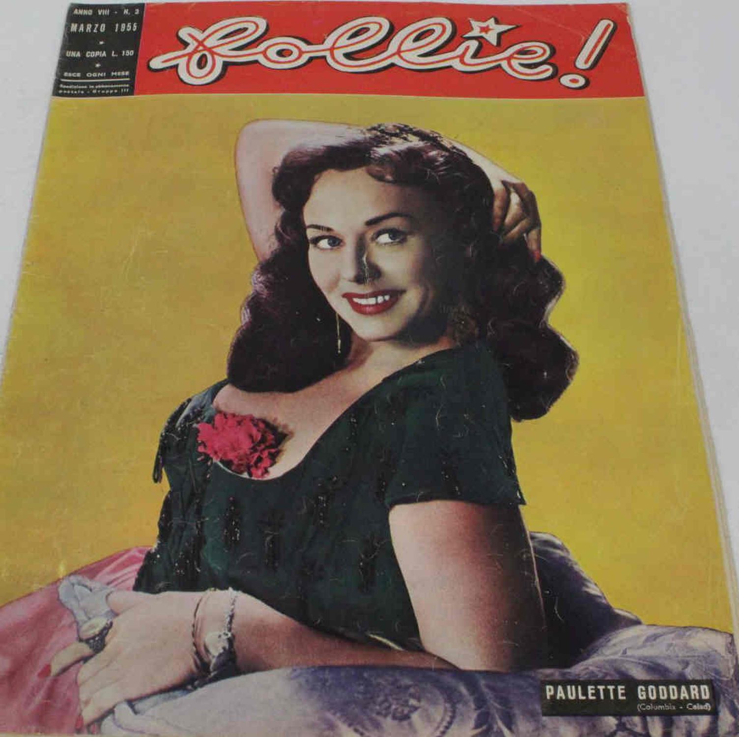 FOLLIE! magazine side cover Issue 3  March 1955