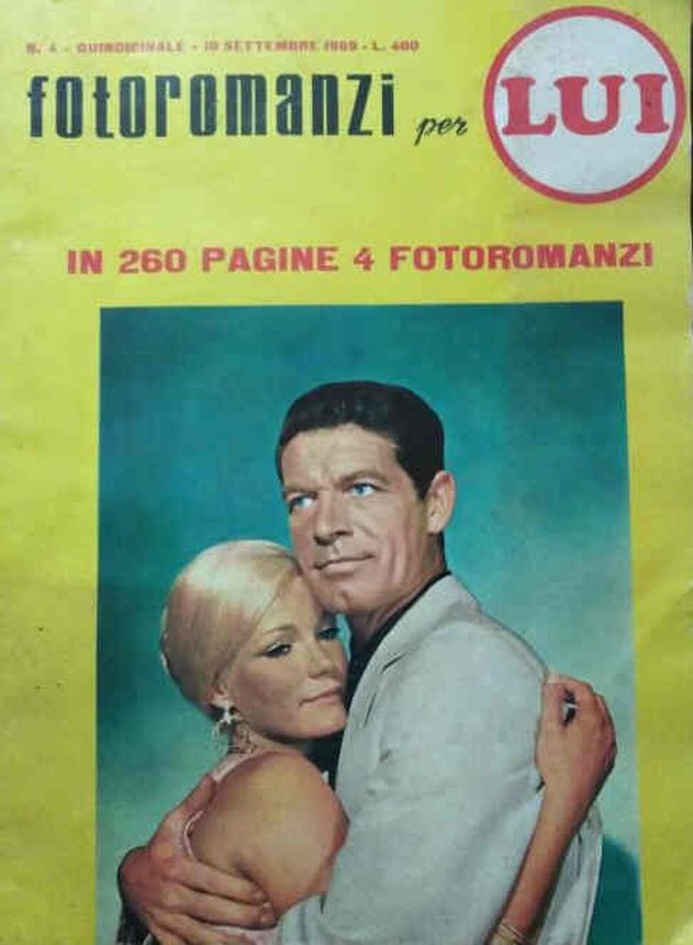 FOTOROMANZI PER LUI magazine side cover Issue 4 10 September 1969