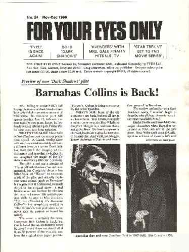 FOR YOUR EYES ONLY magazine side cover Issue 24 November-December 1990
