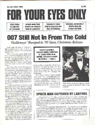 FOR YOUR EYES ONLY magazine side cover Issue 33 Fall 1994