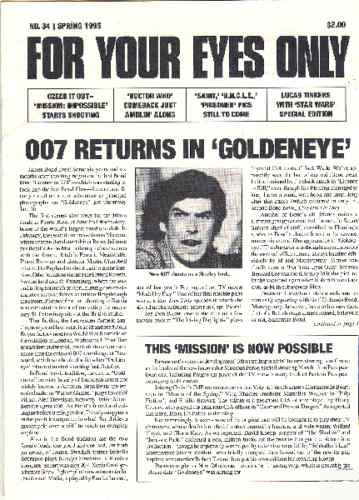 FOR YOUR EYES ONLY magazine side cover Issue 35 Spring 1995