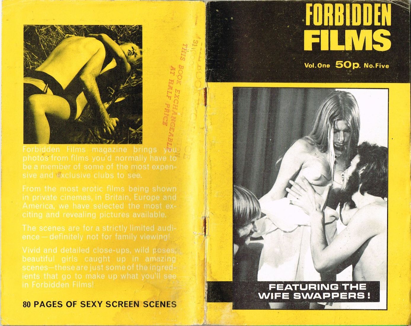FORBIDDEN FILMS magazine side cover Issue 5  